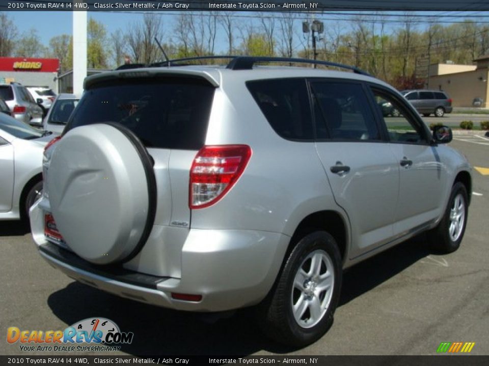 2010 Toyota RAV4 I4 4WD Classic Silver Metallic / Ash Gray Photo #4