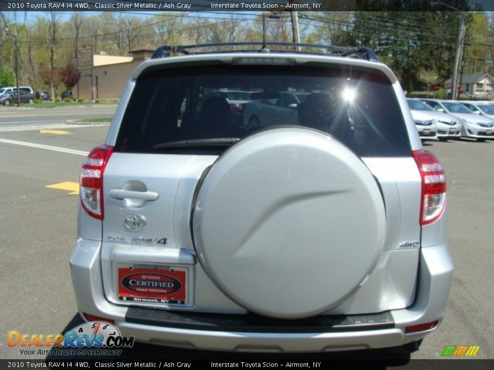2010 Toyota RAV4 I4 4WD Classic Silver Metallic / Ash Gray Photo #5