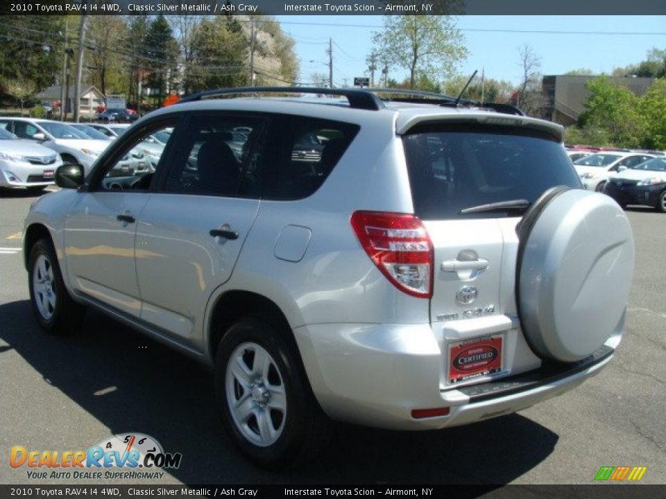 2010 Toyota RAV4 I4 4WD Classic Silver Metallic / Ash Gray Photo #6