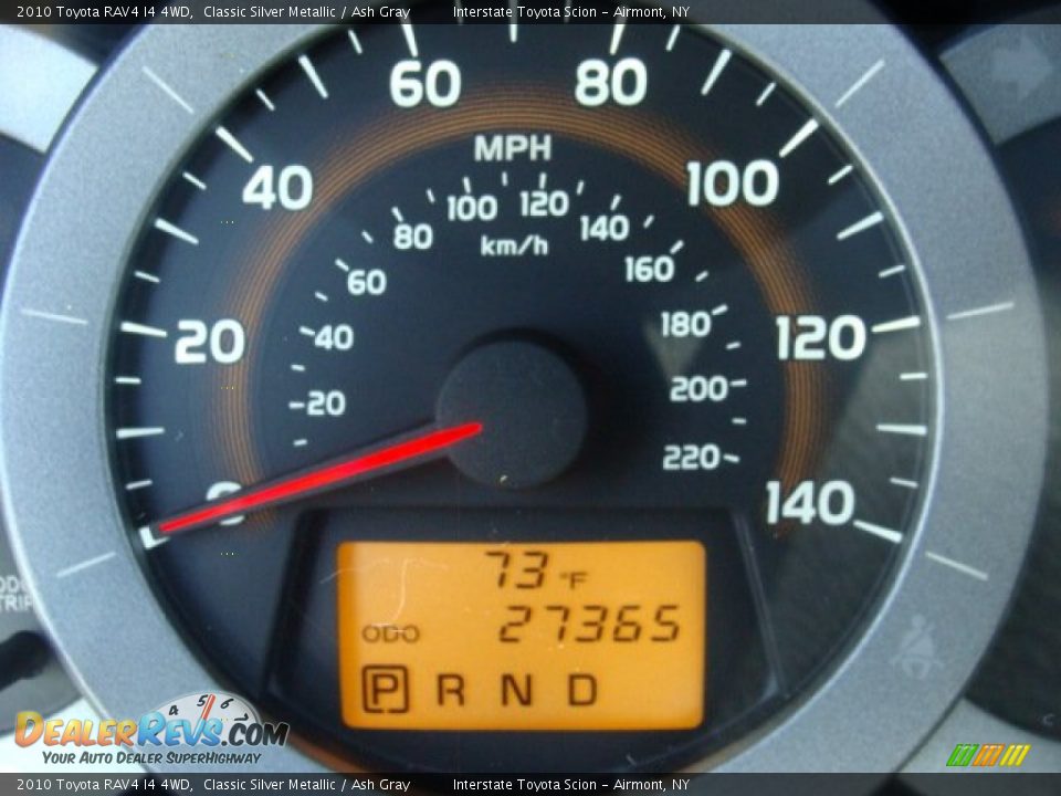 2010 Toyota RAV4 I4 4WD Classic Silver Metallic / Ash Gray Photo #12
