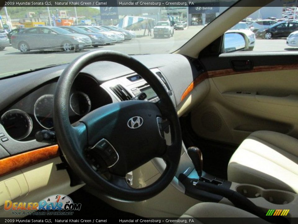 2009 Hyundai Sonata GLS Natural Khaki Green / Camel Photo #9