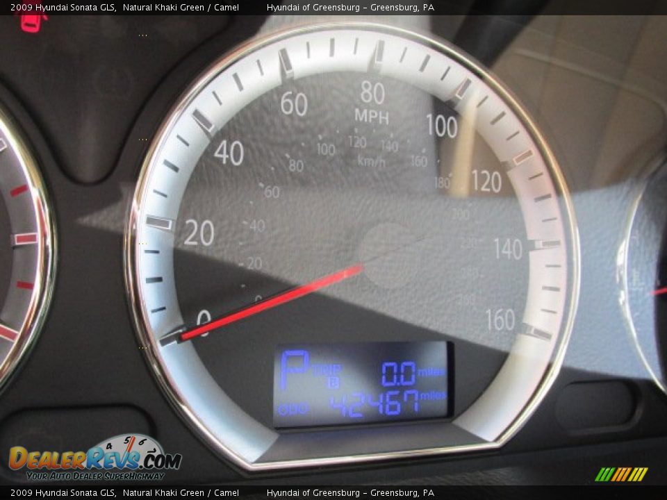 2009 Hyundai Sonata GLS Natural Khaki Green / Camel Photo #25