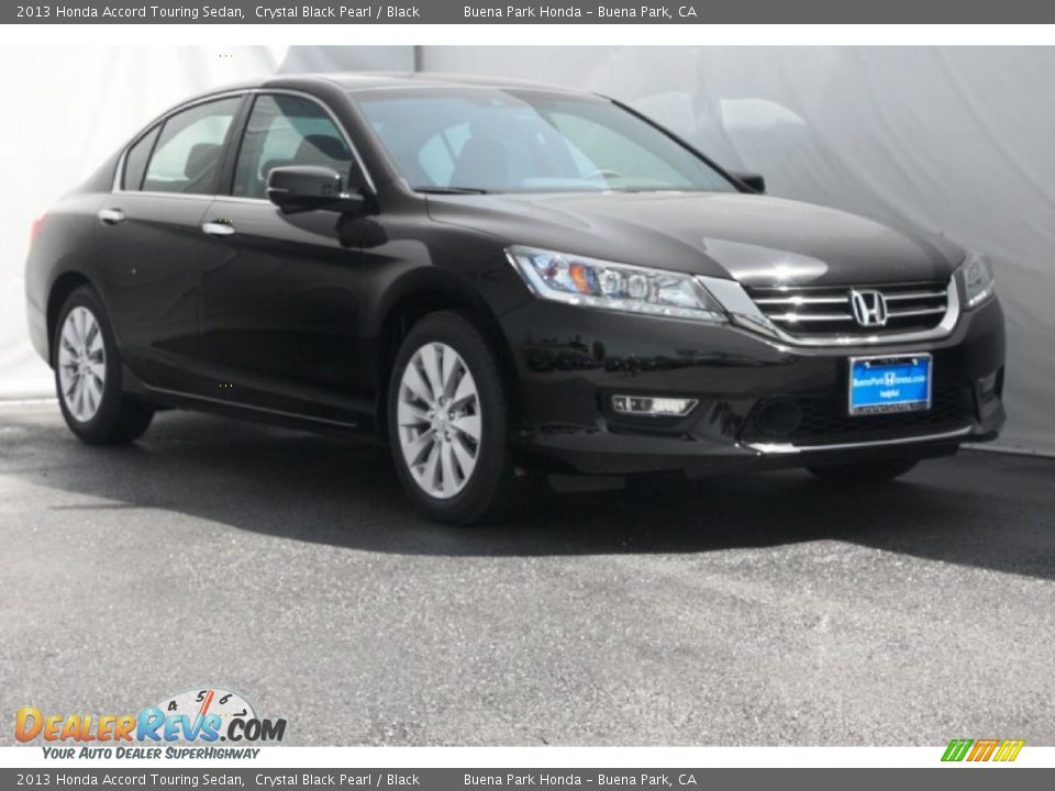 2013 Honda Accord Touring Sedan Crystal Black Pearl / Black Photo #1