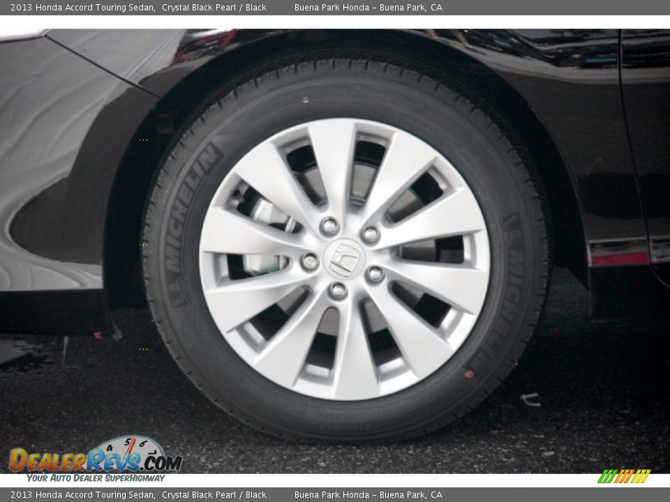 2013 Honda Accord Touring Sedan Crystal Black Pearl / Black Photo #13