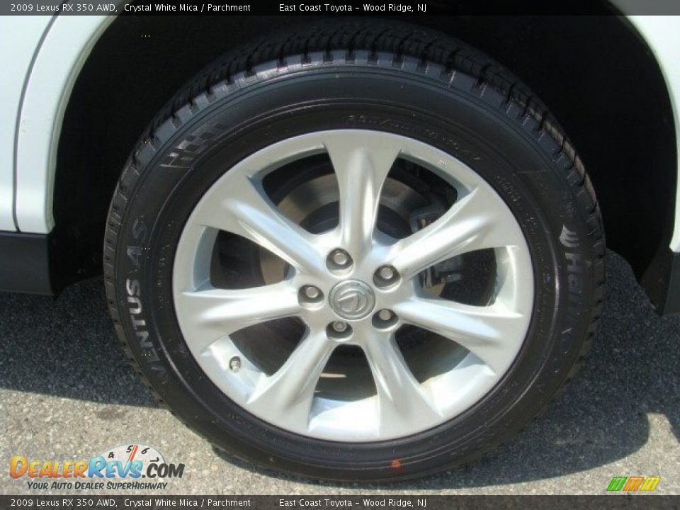 2009 Lexus RX 350 AWD Crystal White Mica / Parchment Photo #14