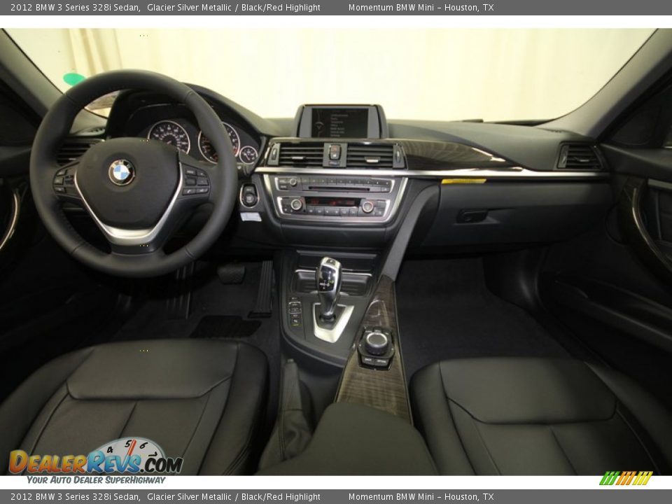 2012 BMW 3 Series 328i Sedan Glacier Silver Metallic / Black/Red Highlight Photo #4