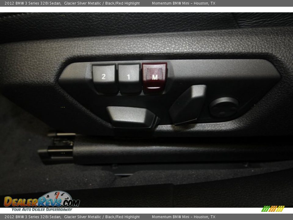 2012 BMW 3 Series 328i Sedan Glacier Silver Metallic / Black/Red Highlight Photo #15