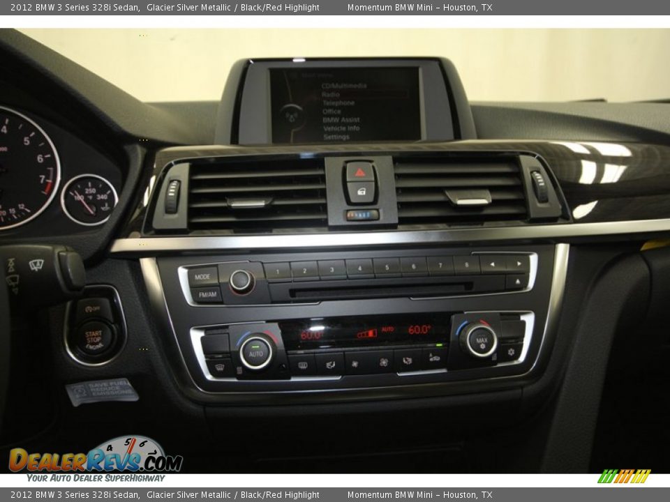 2012 BMW 3 Series 328i Sedan Glacier Silver Metallic / Black/Red Highlight Photo #16