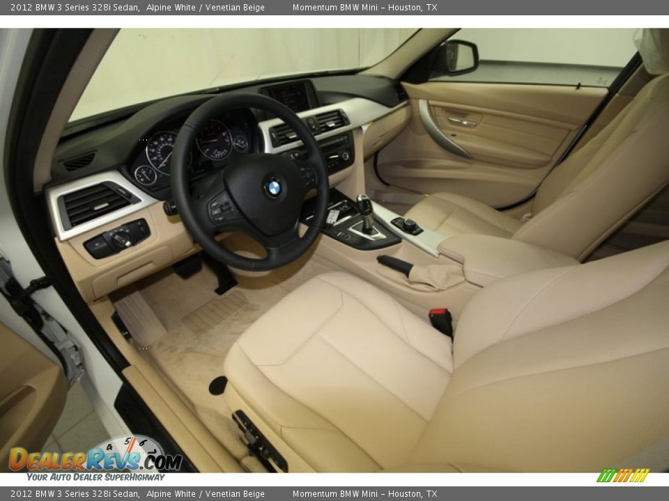 2012 BMW 3 Series 328i Sedan Alpine White / Venetian Beige Photo #11