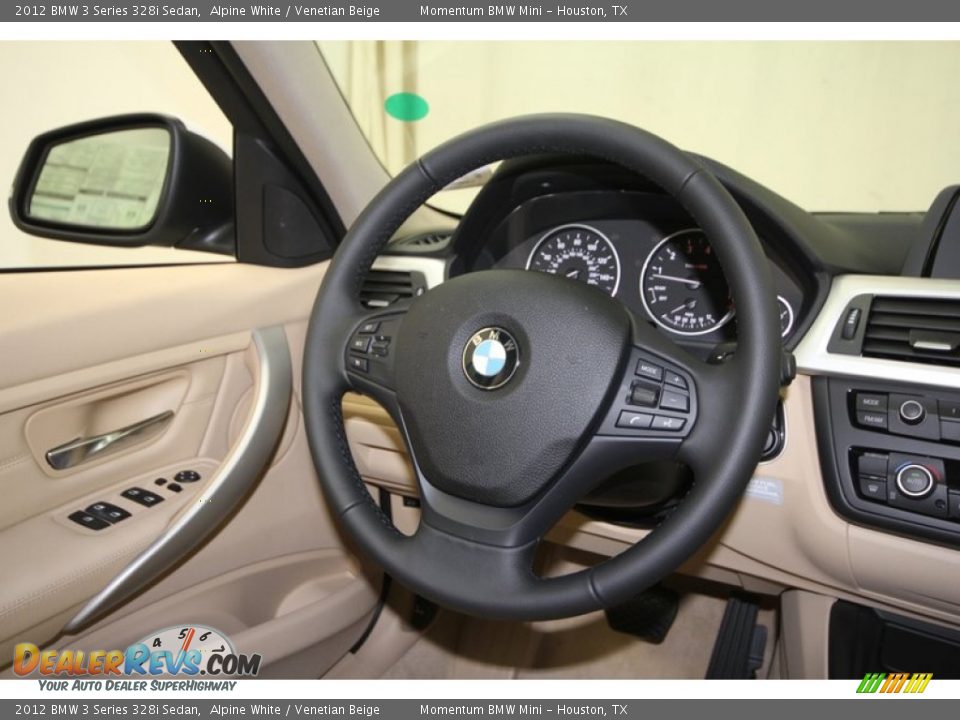 2012 BMW 3 Series 328i Sedan Alpine White / Venetian Beige Photo #24