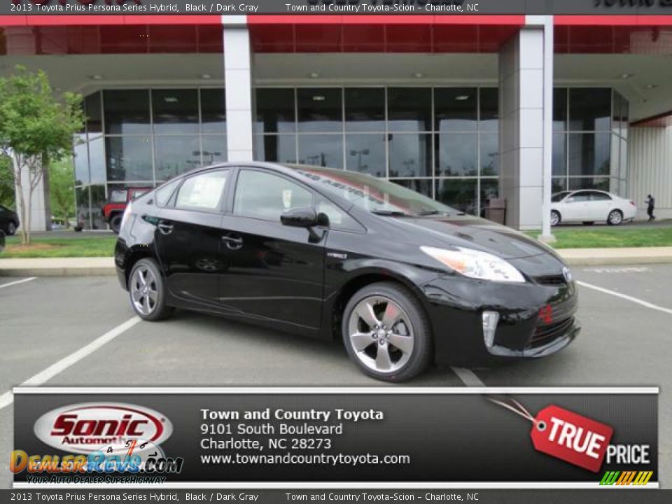 2013 Toyota Prius Persona Series Hybrid Black / Dark Gray Photo #1