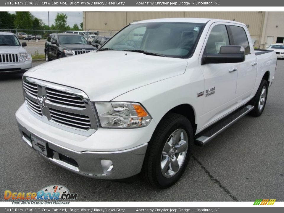 2013 Ram 1500 SLT Crew Cab 4x4 Bright White / Black/Diesel Gray Photo #1