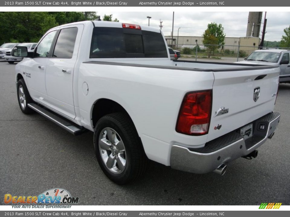 2013 Ram 1500 SLT Crew Cab 4x4 Bright White / Black/Diesel Gray Photo #5