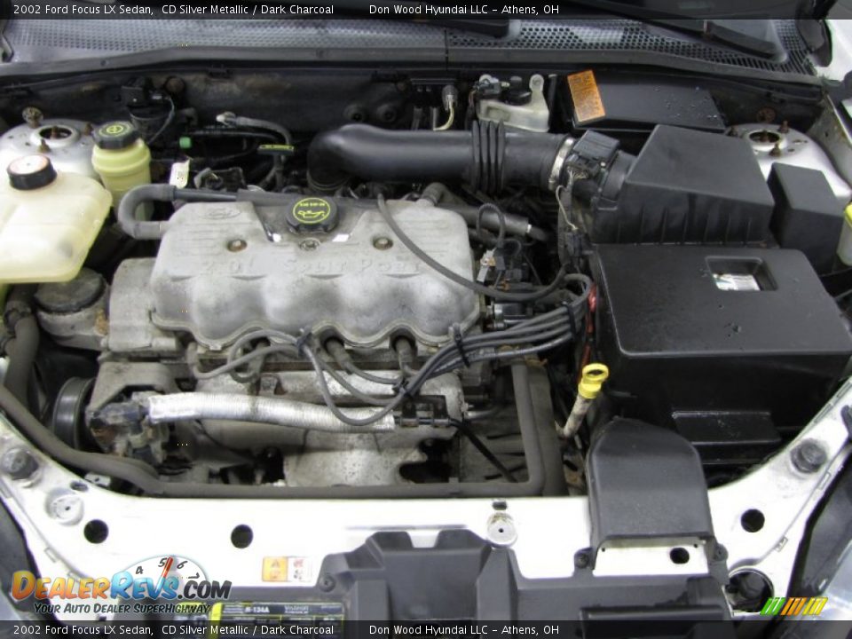 2002 Ford Focus LX Sedan 2.0 Liter DOHC 16-Valve Zetec 4 Cylinder Engine Photo #5