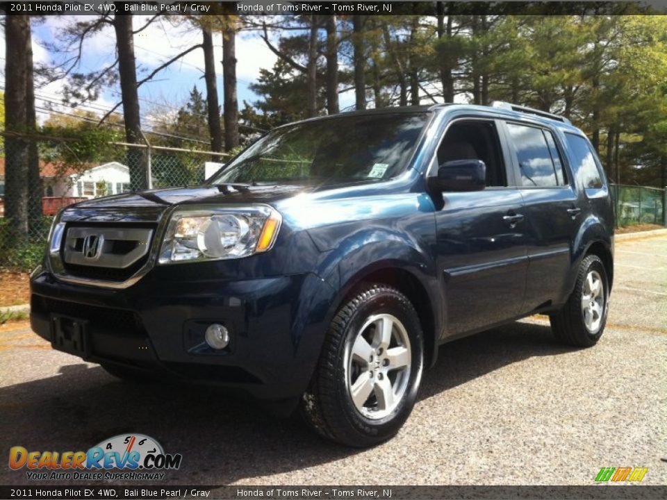 2011 Honda Pilot EX 4WD Bali Blue Pearl / Gray Photo #1