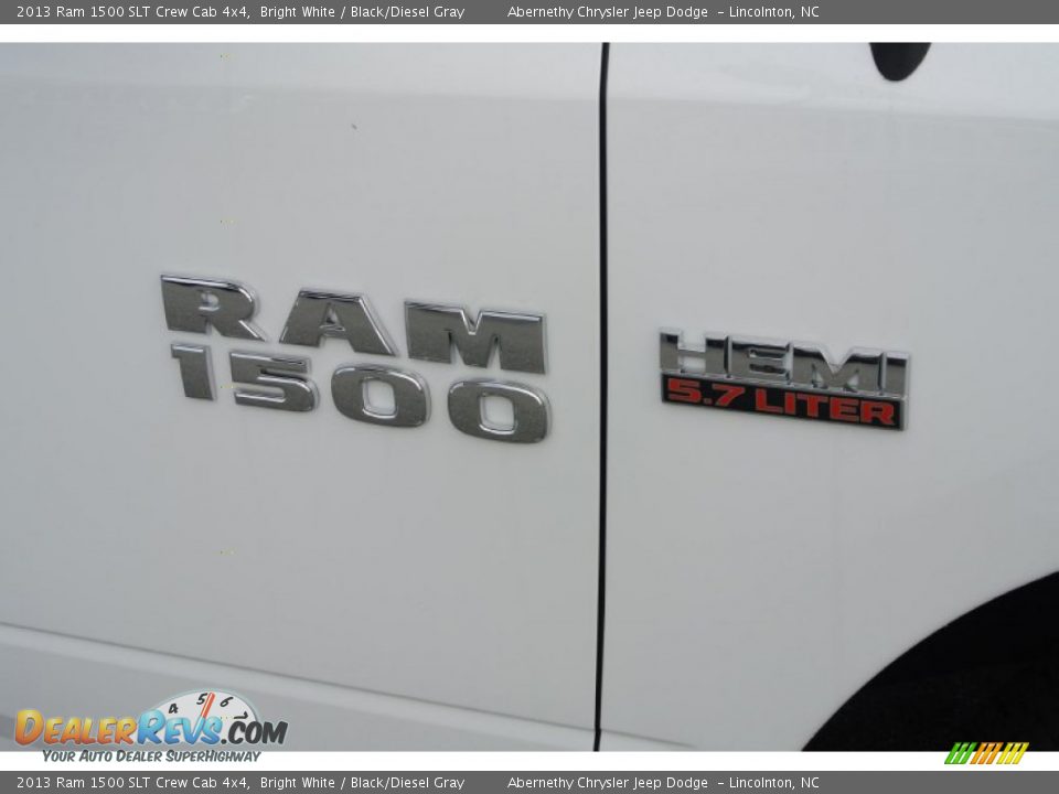 2013 Ram 1500 SLT Crew Cab 4x4 Bright White / Black/Diesel Gray Photo #20