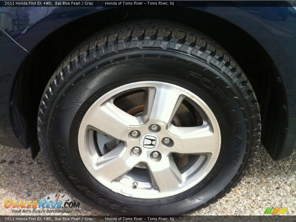 2011 Honda Pilot EX 4WD Bali Blue Pearl / Gray Photo #3