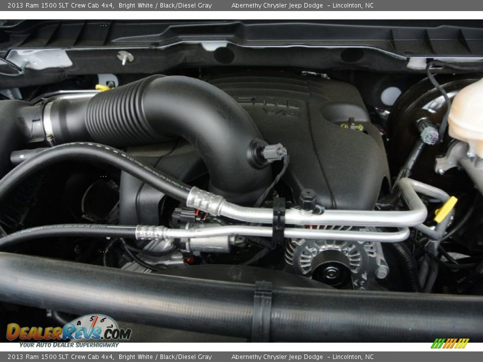 2013 Ram 1500 SLT Crew Cab 4x4 Bright White / Black/Diesel Gray Photo #22
