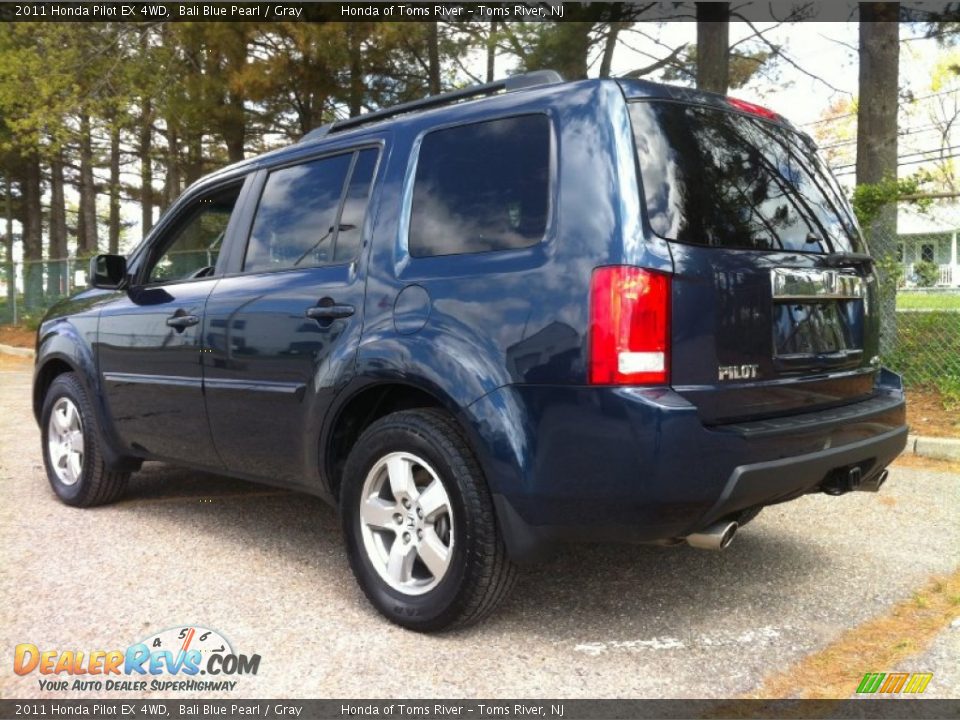 2011 Honda Pilot EX 4WD Bali Blue Pearl / Gray Photo #5