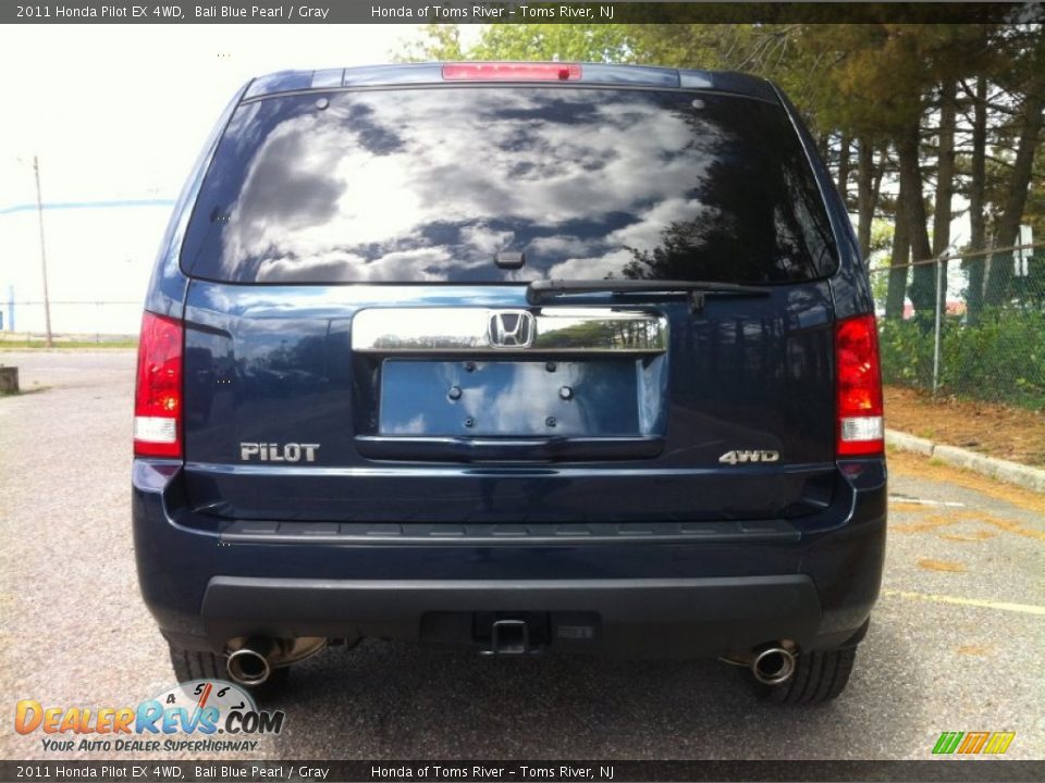 2011 Honda Pilot EX 4WD Bali Blue Pearl / Gray Photo #6