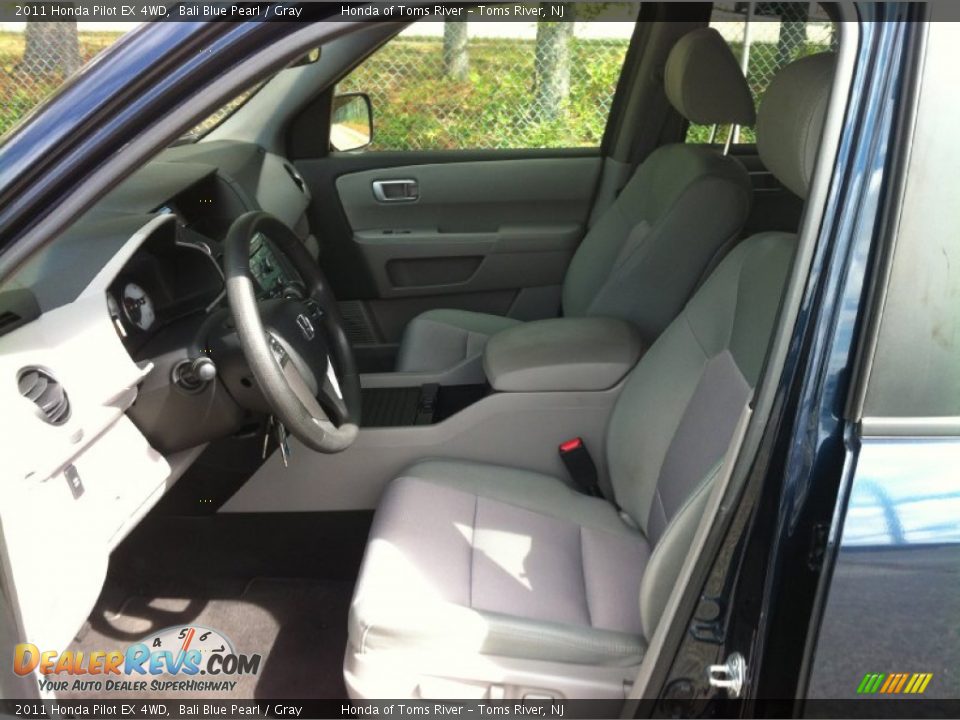 2011 Honda Pilot EX 4WD Bali Blue Pearl / Gray Photo #10