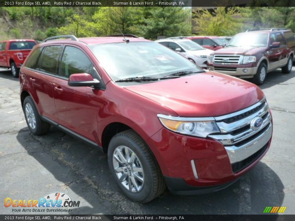 2013 Ford Edge SEL AWD Ruby Red / Charcoal Black Photo #1