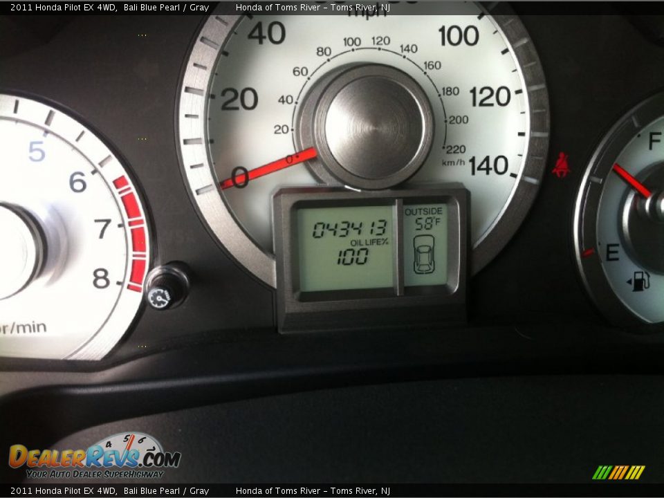 2011 Honda Pilot EX 4WD Bali Blue Pearl / Gray Photo #13