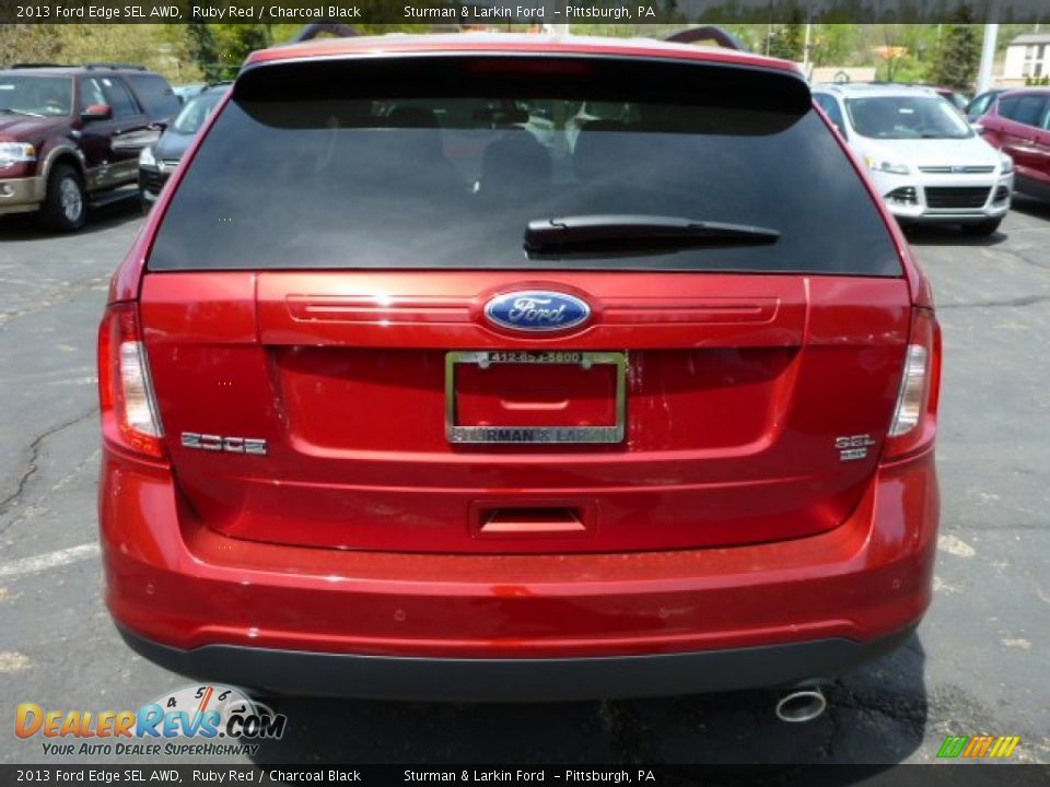 2013 Ford Edge SEL AWD Ruby Red / Charcoal Black Photo #3