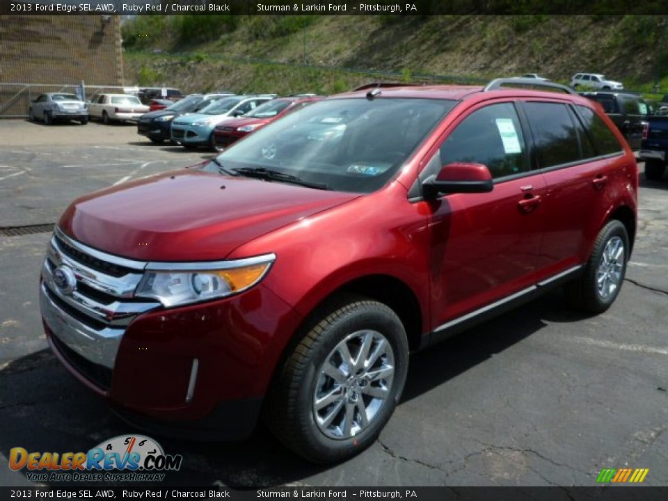 2013 Ford Edge SEL AWD Ruby Red / Charcoal Black Photo #5