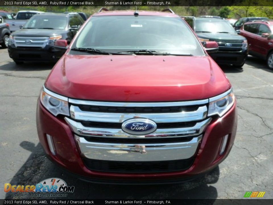 2013 Ford Edge SEL AWD Ruby Red / Charcoal Black Photo #6
