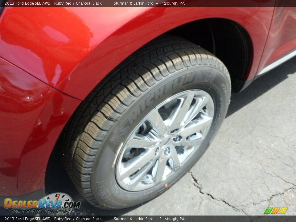 2013 Ford Edge SEL AWD Ruby Red / Charcoal Black Photo #7