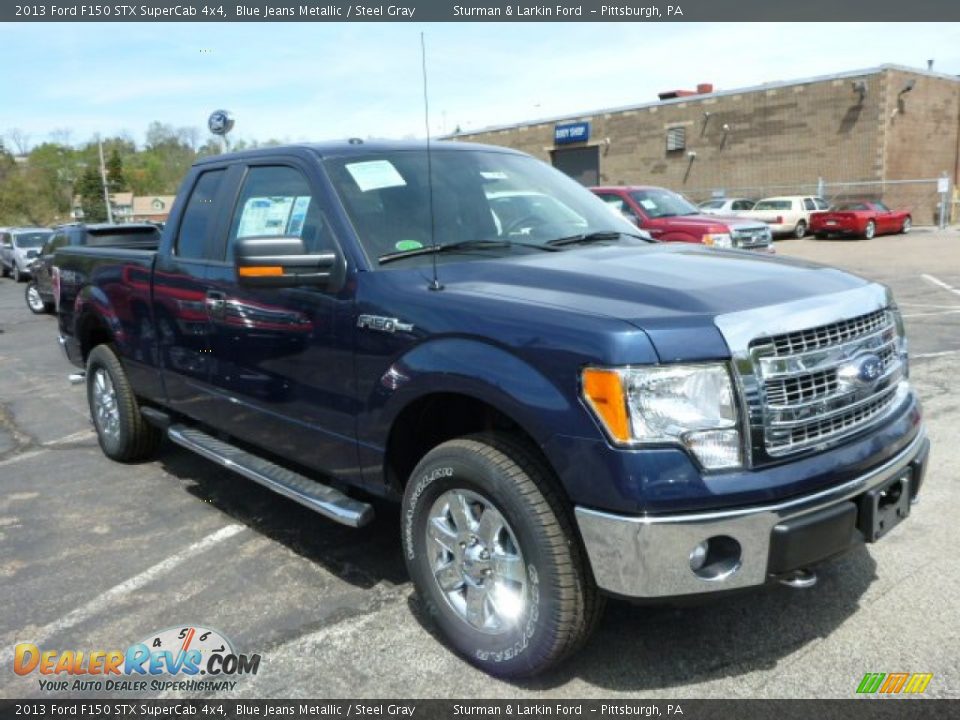 2013 Ford F150 STX SuperCab 4x4 Blue Jeans Metallic / Steel Gray Photo #1