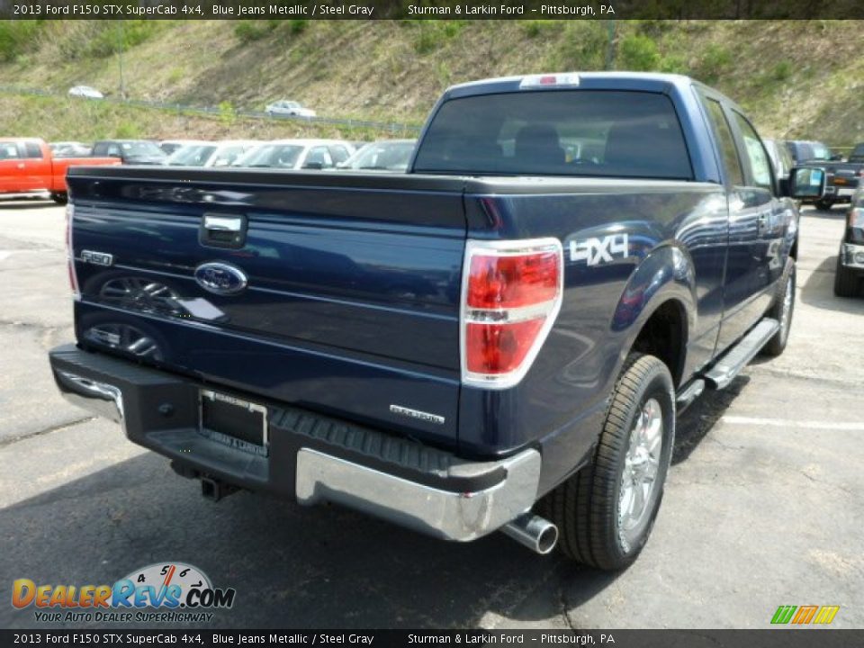 2013 Ford F150 STX SuperCab 4x4 Blue Jeans Metallic / Steel Gray Photo #2