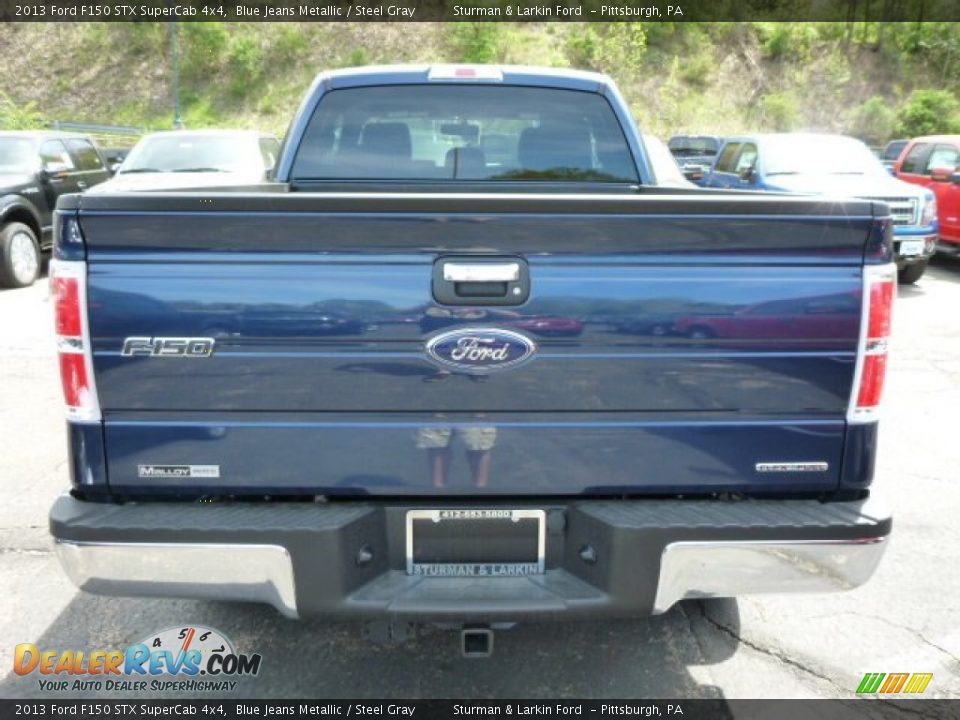 2013 Ford F150 STX SuperCab 4x4 Blue Jeans Metallic / Steel Gray Photo #3