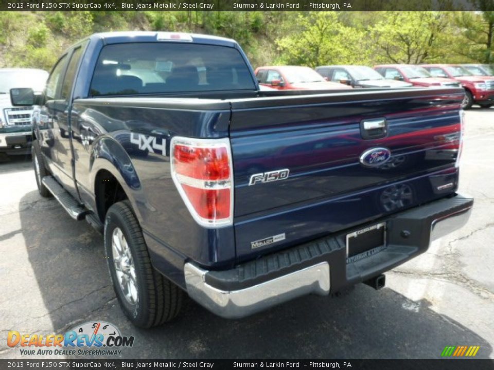 2013 Ford F150 STX SuperCab 4x4 Blue Jeans Metallic / Steel Gray Photo #4