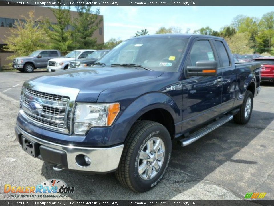 2013 Ford F150 STX SuperCab 4x4 Blue Jeans Metallic / Steel Gray Photo #5