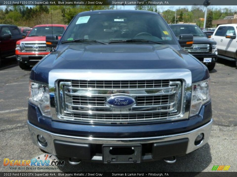 2013 Ford F150 STX SuperCab 4x4 Blue Jeans Metallic / Steel Gray Photo #6