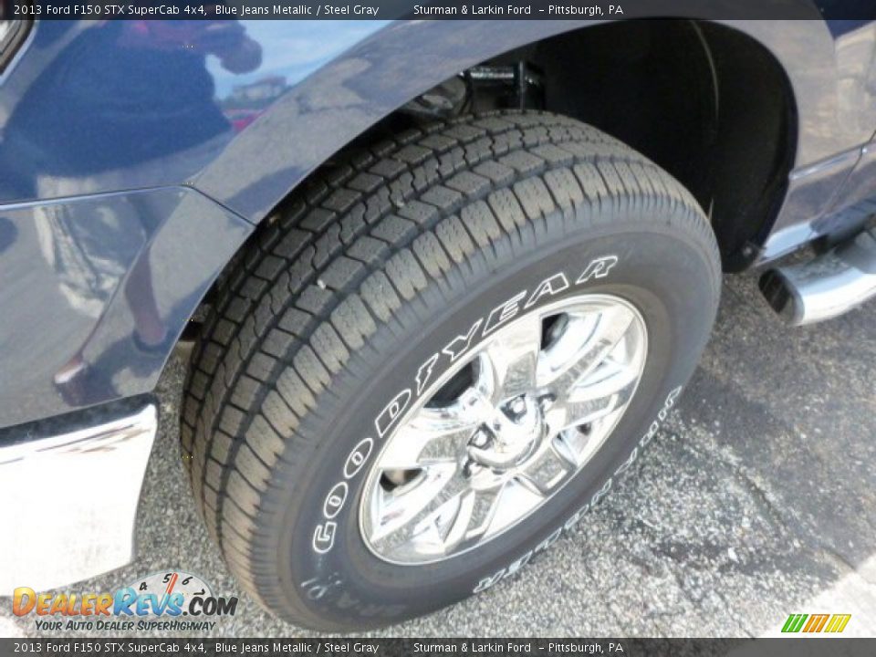 2013 Ford F150 STX SuperCab 4x4 Blue Jeans Metallic / Steel Gray Photo #7