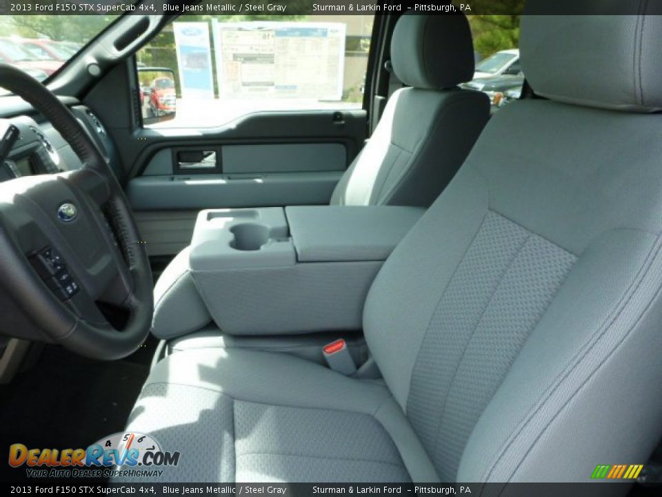 2013 Ford F150 STX SuperCab 4x4 Blue Jeans Metallic / Steel Gray Photo #8