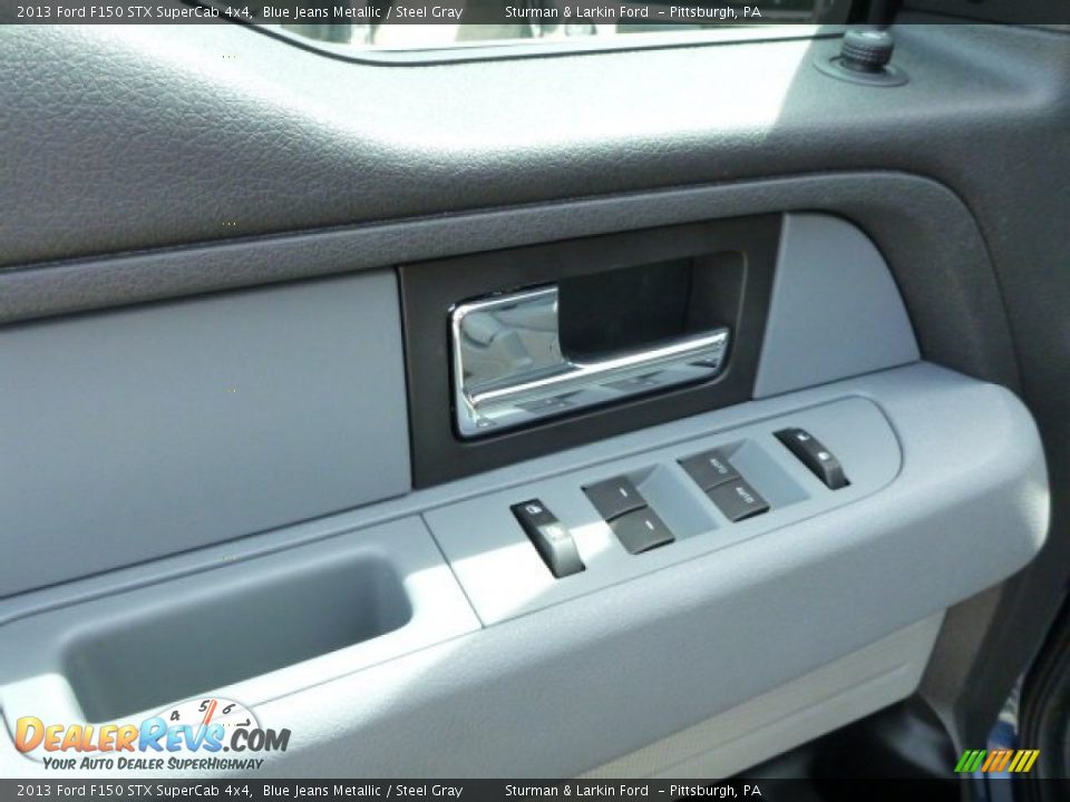 2013 Ford F150 STX SuperCab 4x4 Blue Jeans Metallic / Steel Gray Photo #11