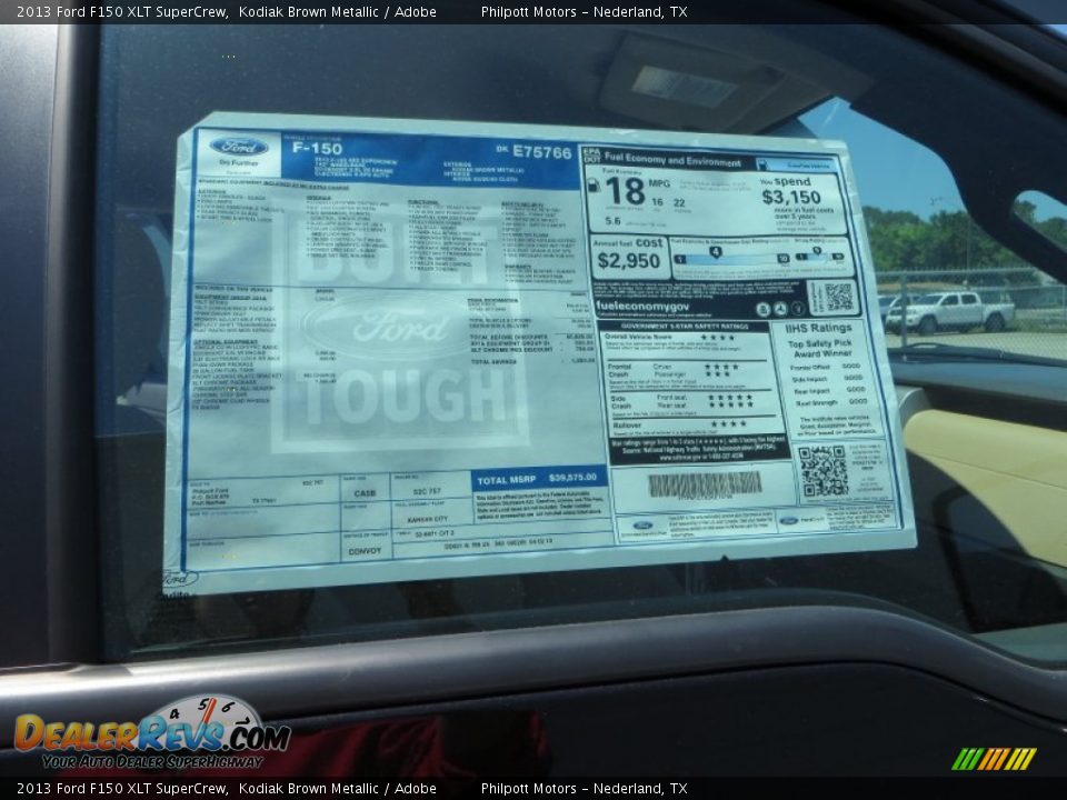 2013 Ford F150 XLT SuperCrew Kodiak Brown Metallic / Adobe Photo #35