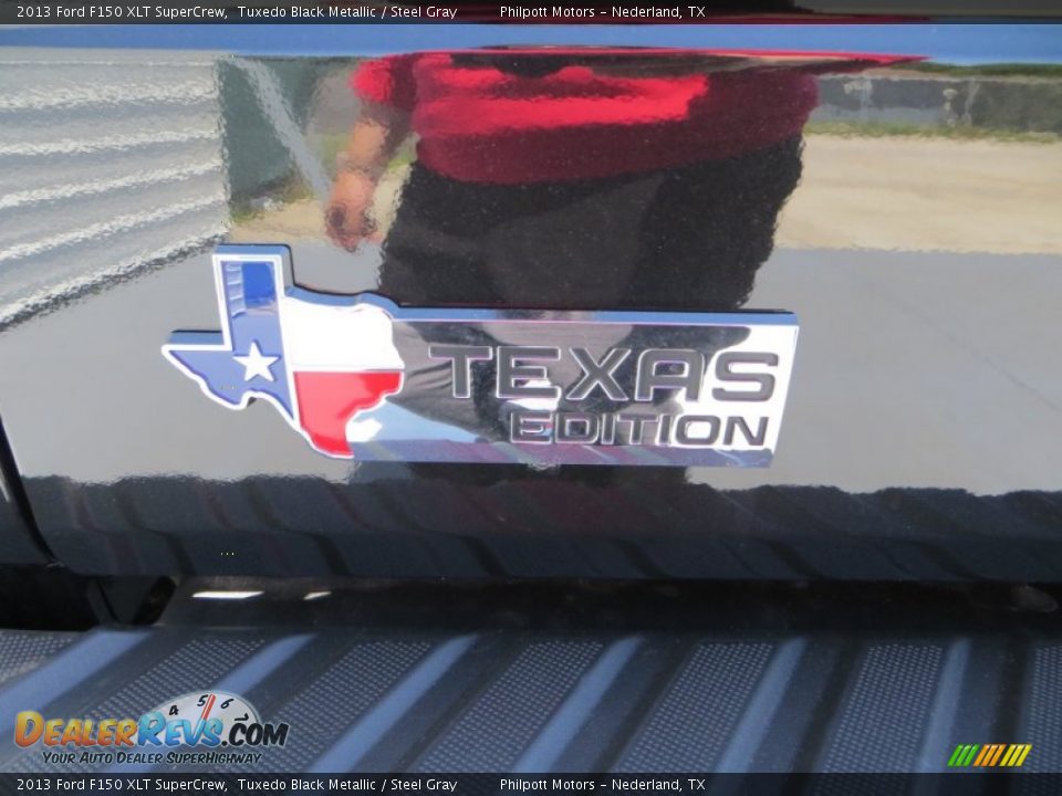 2013 Ford F150 XLT SuperCrew Tuxedo Black Metallic / Steel Gray Photo #7