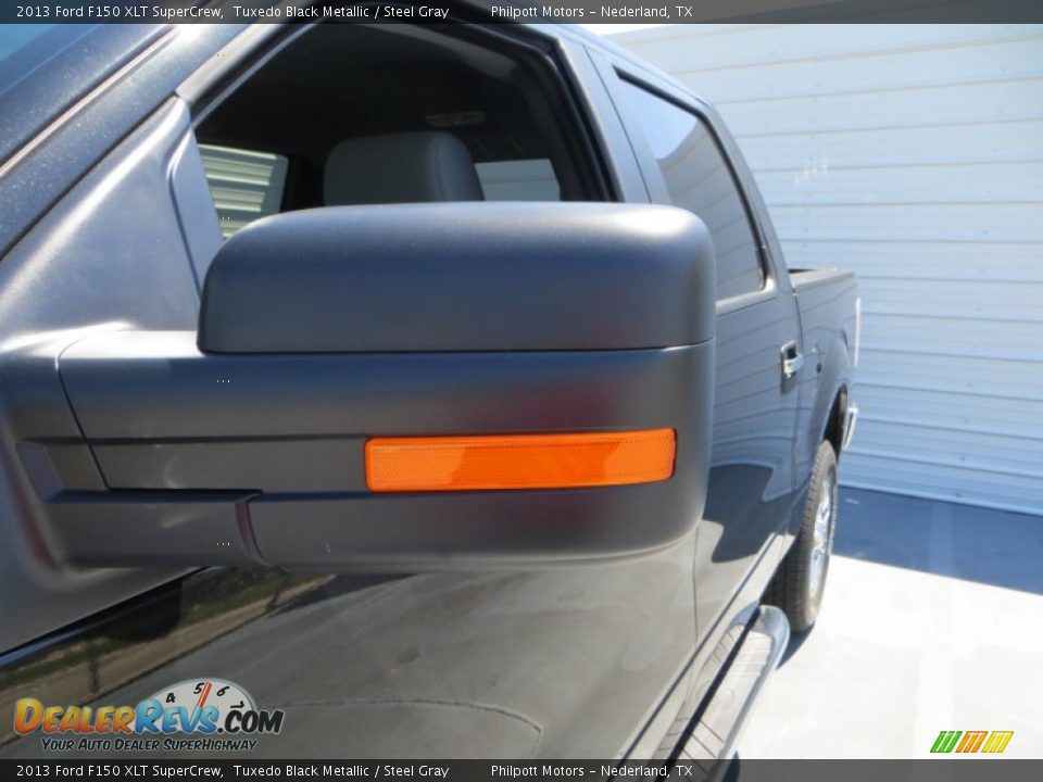 2013 Ford F150 XLT SuperCrew Tuxedo Black Metallic / Steel Gray Photo #16