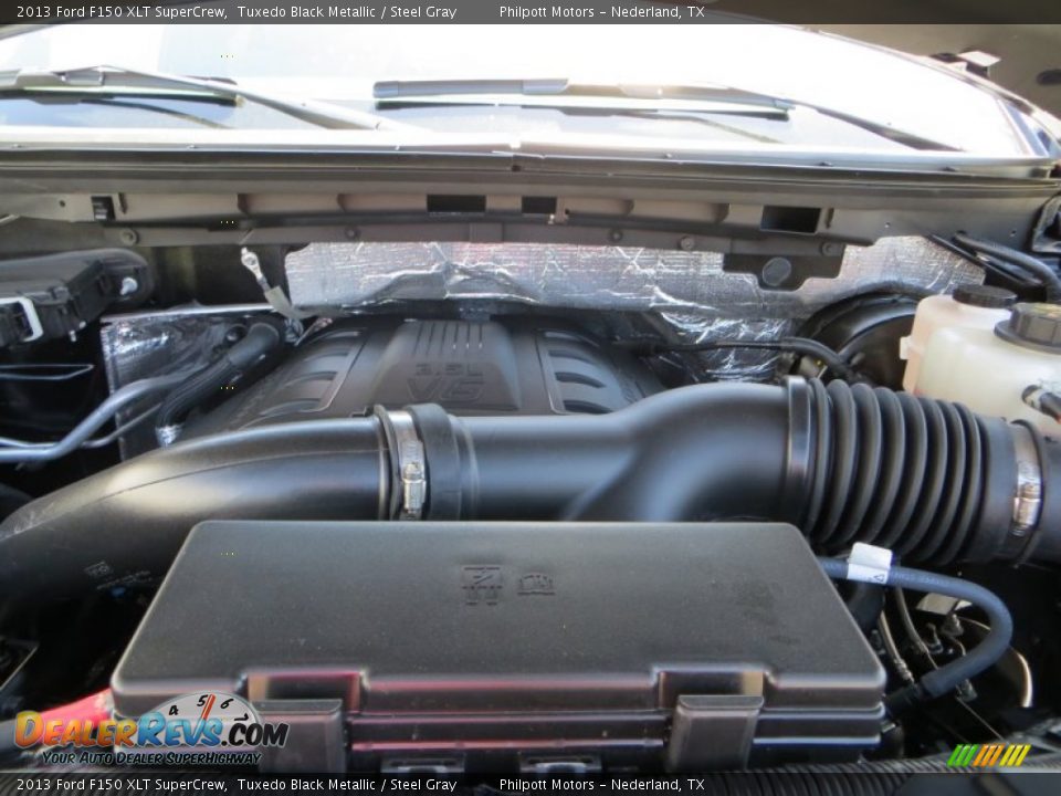 2013 Ford F150 XLT SuperCrew Tuxedo Black Metallic / Steel Gray Photo #20