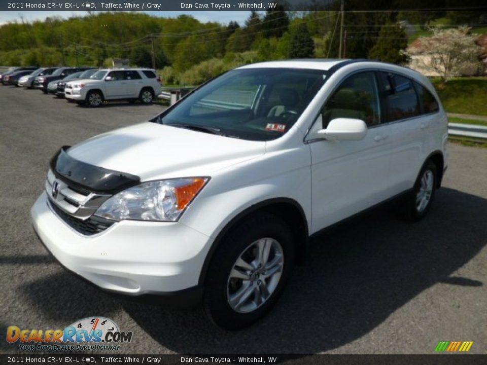 2011 Honda CR-V EX-L 4WD Taffeta White / Gray Photo #3