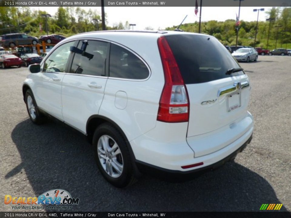 2011 Honda CR-V EX-L 4WD Taffeta White / Gray Photo #4