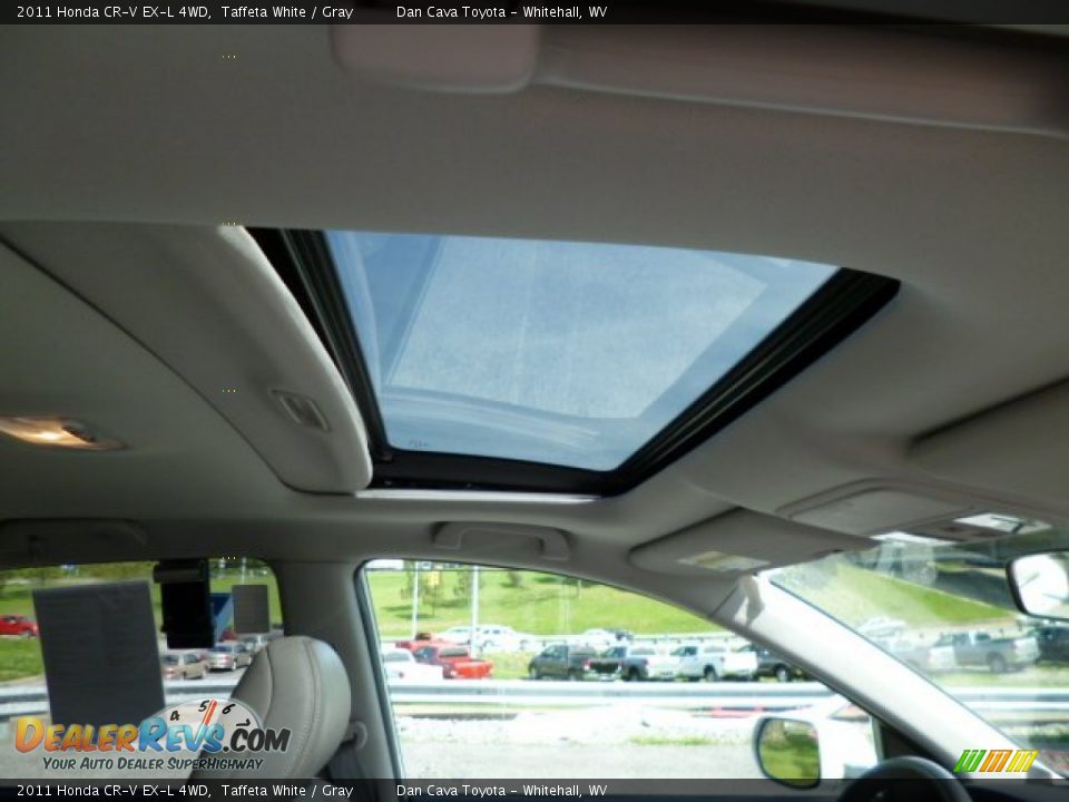 2011 Honda CR-V EX-L 4WD Taffeta White / Gray Photo #9