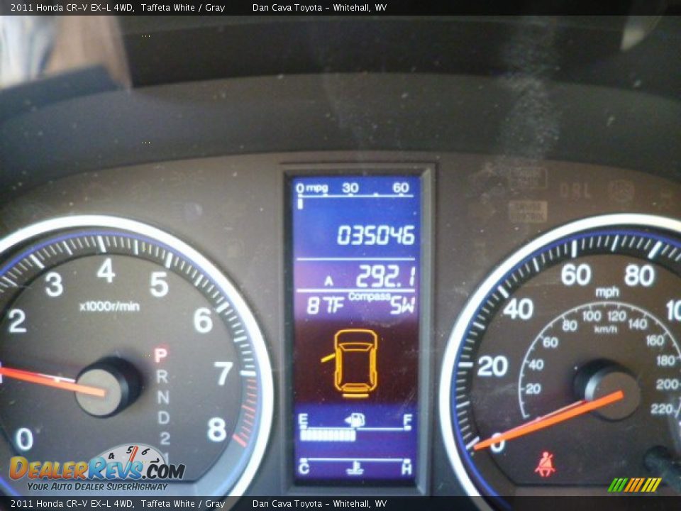 2011 Honda CR-V EX-L 4WD Taffeta White / Gray Photo #15