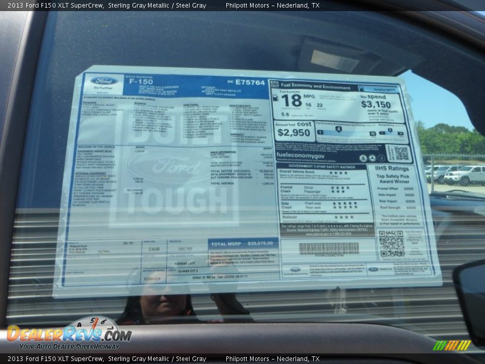 2013 Ford F150 XLT SuperCrew Sterling Gray Metallic / Steel Gray Photo #35