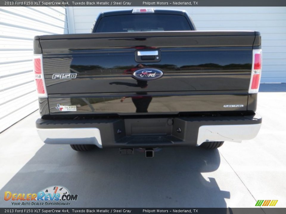 2013 Ford F150 XLT SuperCrew 4x4 Tuxedo Black Metallic / Steel Gray Photo #5